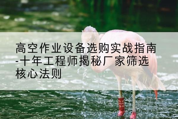 惠东剪叉式升降机厂家-高空作业设备选购实战指南-十年工程师揭秘厂家筛选核心法则
